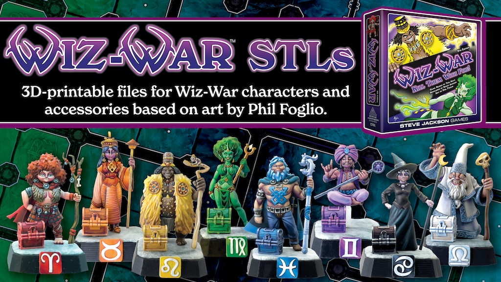 Wiz-War 3D Printable STL Figures & Accessories