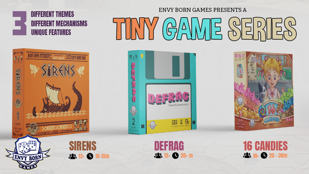 Sirens, Defrag & 16 Candies. A Tiny Game Series.