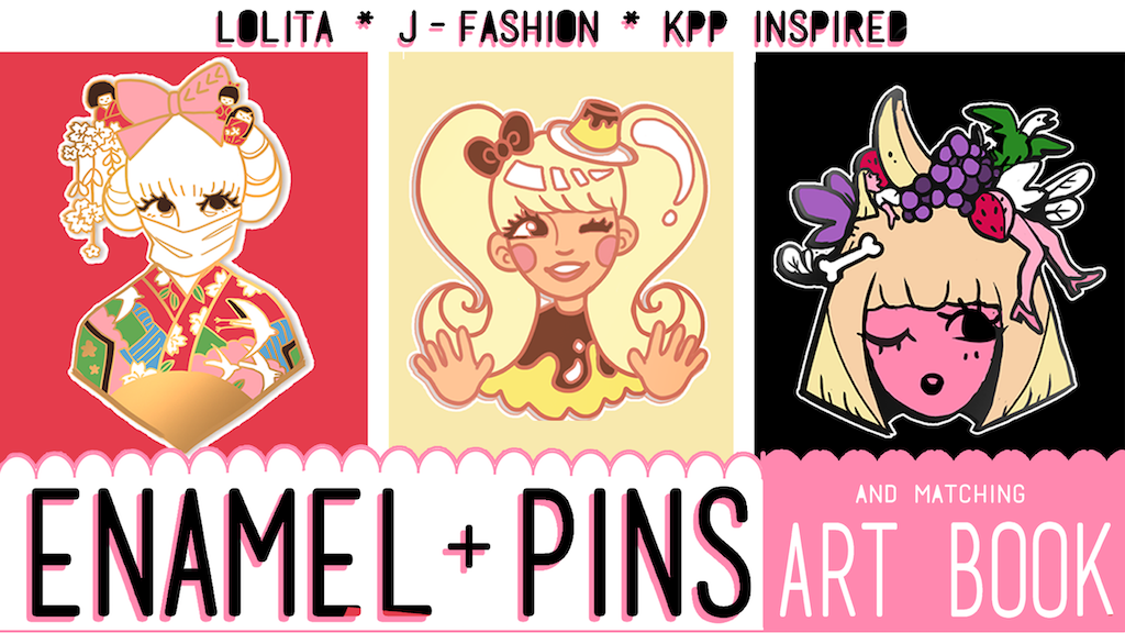 Enamel Pins + Art Book ☆ Lolita / J-Fashion/ Kyary-Inspired