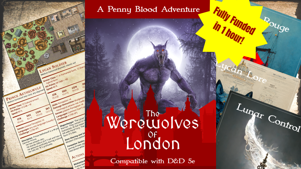 The Werewolves of London, a Gothic Horror D&D 5e Adventure