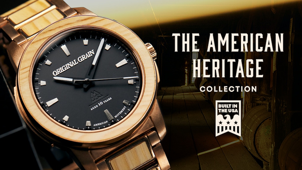 American Built Watches - Made with Reclaimed Whiskey Barrels