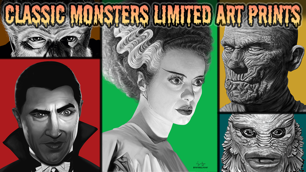 Classic Monsters: Museum Quality Giclee Halloween Art Prints