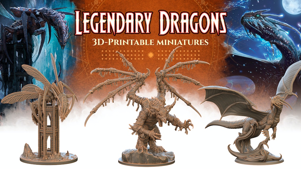 Legendary Dragons 3D printable files for miniatures