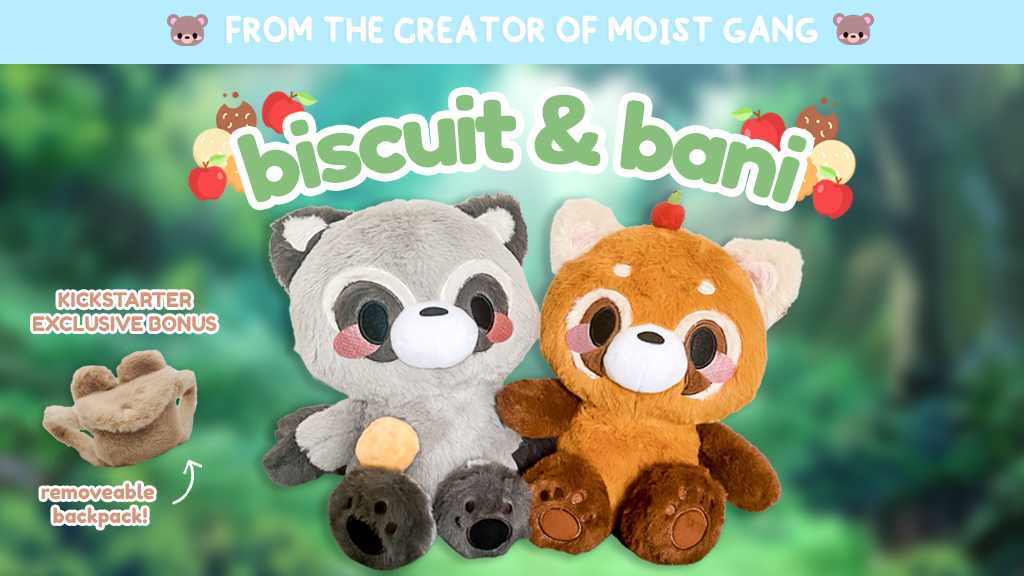 Biscuit the Raccoon & Bani the Red Panda Plushies