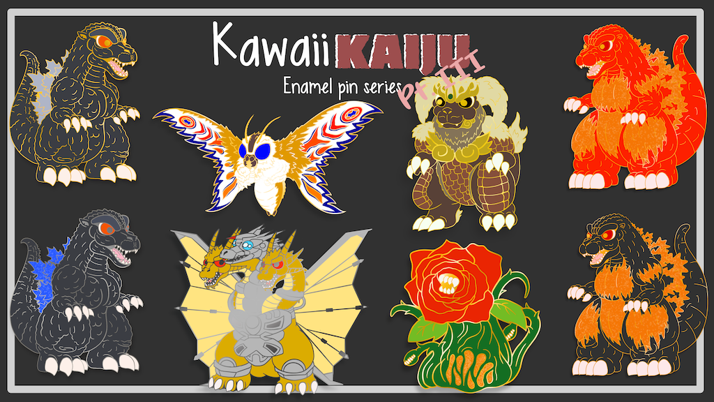 Kawaii Kaiju Enamel Pins: Part III