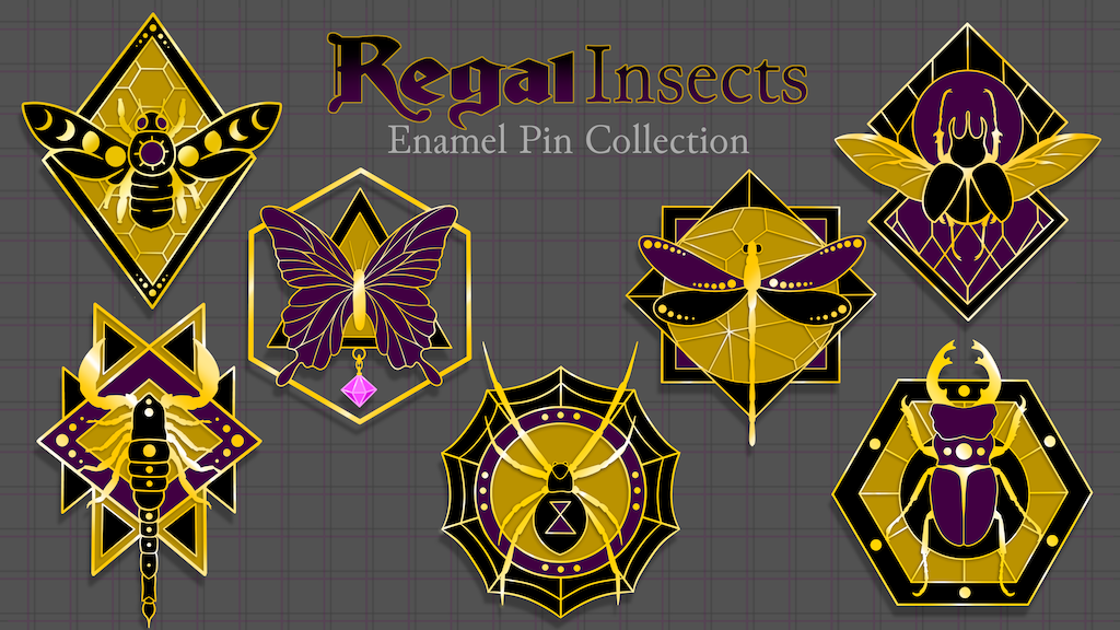 Regal Insects Enamel Pin Collection (Canceled)