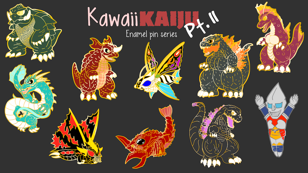 Kawaii Kaiju Enamel Pins: Part II