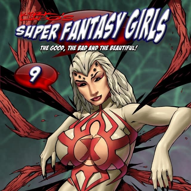 Kirk Lindo's SUPER FANTASY GIRLS V9  Sketch Book