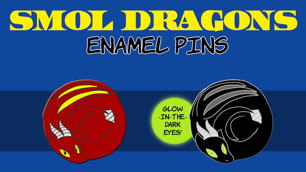 Smol Dragons Enamel Pins