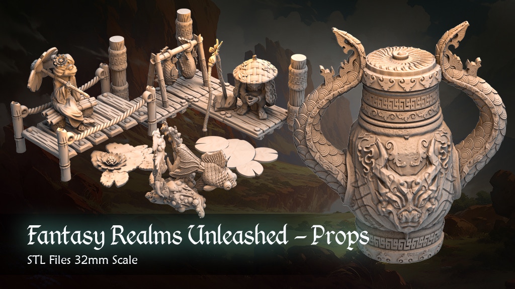 Fantasy Realms Unleashed - 32mm STL Props