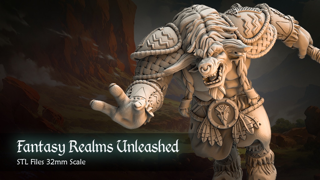 Fantasy Realms Unleashed - 32mm STL Miniatures