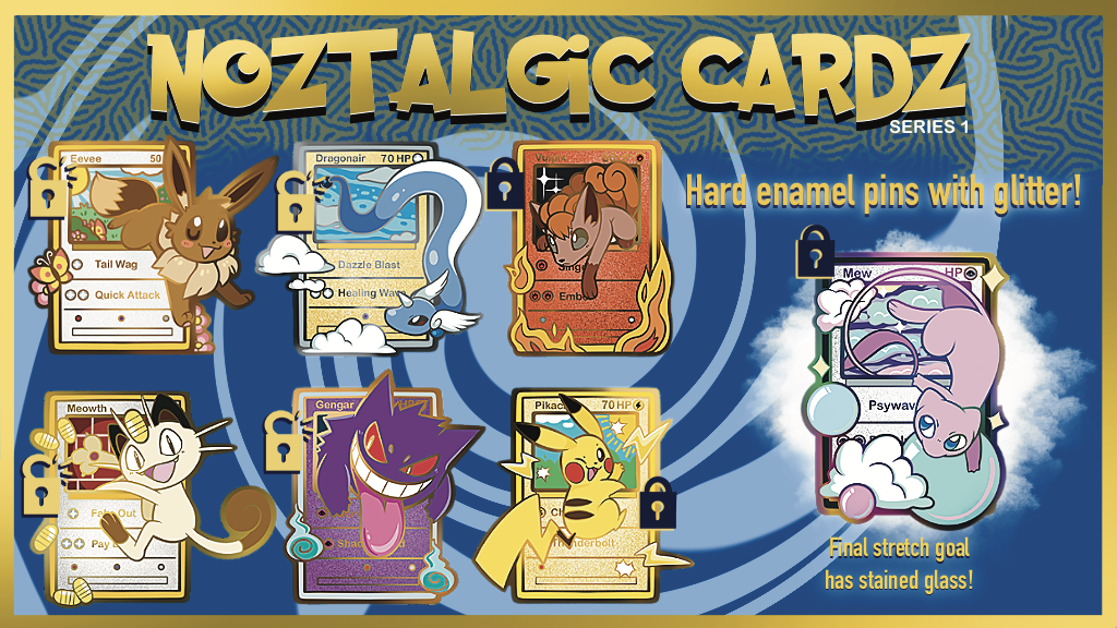 Noztalgic Cardz Enamel Pins: Series 1