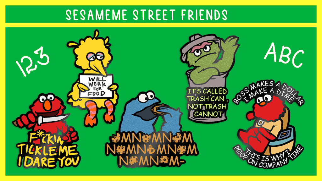 Sesameme Street Enamel Pins