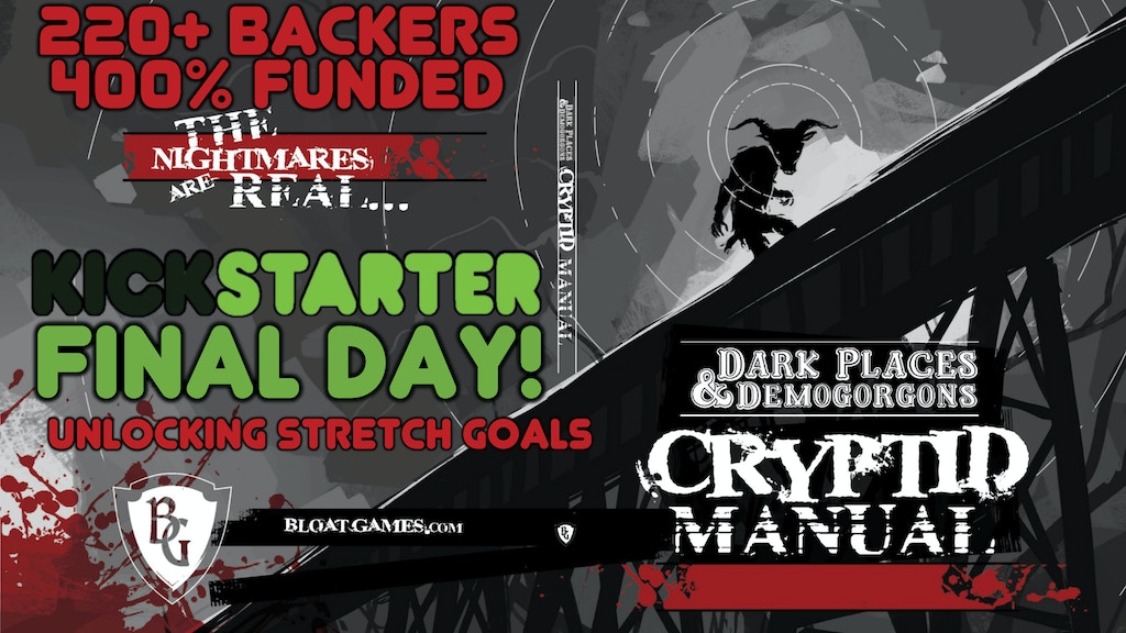 Dark Places & Demogorgons: The Cryptid Manual, Tabletop RPG