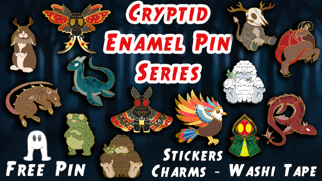 Cryptid Enamel Pin Series