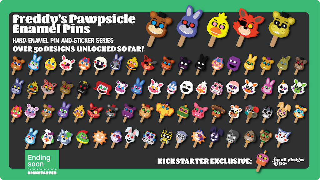 Freddy's Pawpsicle Pals Enamel Pins (50+ Designs Unlocked!)