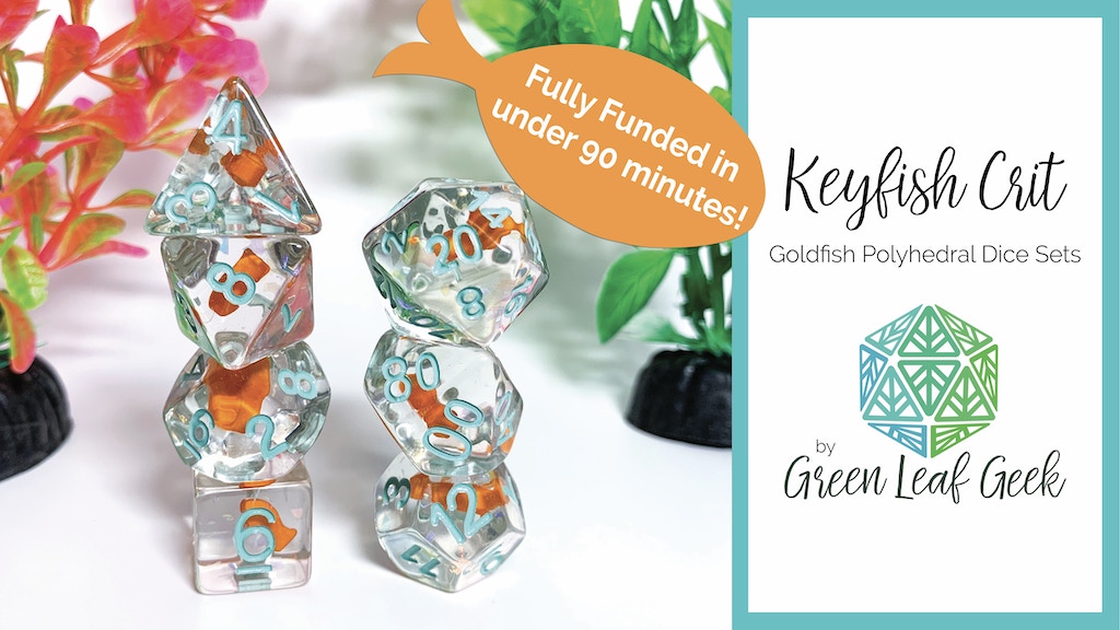 Keyfish Crit - Goldfish Polyhedral Dice Sets