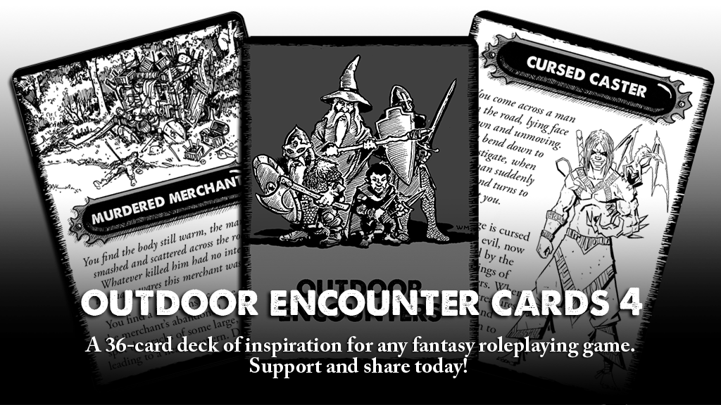 Outdoor Encounter Cards 4 - For use with many tabletop RPGs.