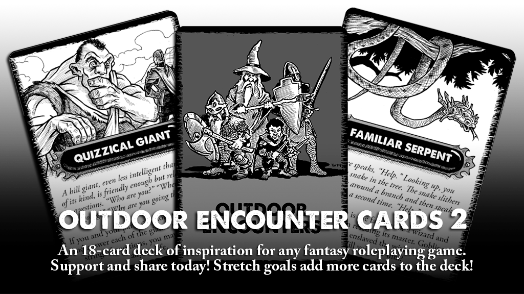 Outdoor Encounter Cards 2 - For use with many tabletop RPGs.