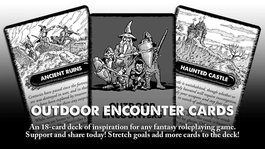 Outdoor Encounter Cards - For use with many tabletop RPGs.