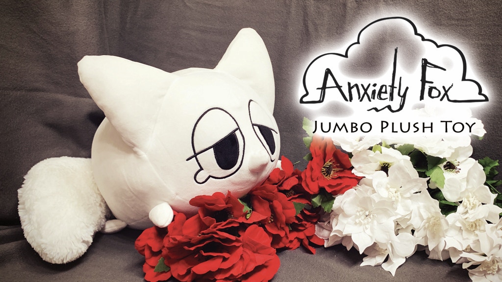 Cuddly and Stretchy Jumbo Anxiety Fox Plush!