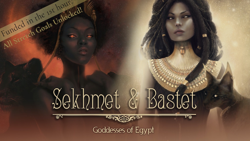 Bastet and Sekhmet - Egyptian Mythology Art Prints