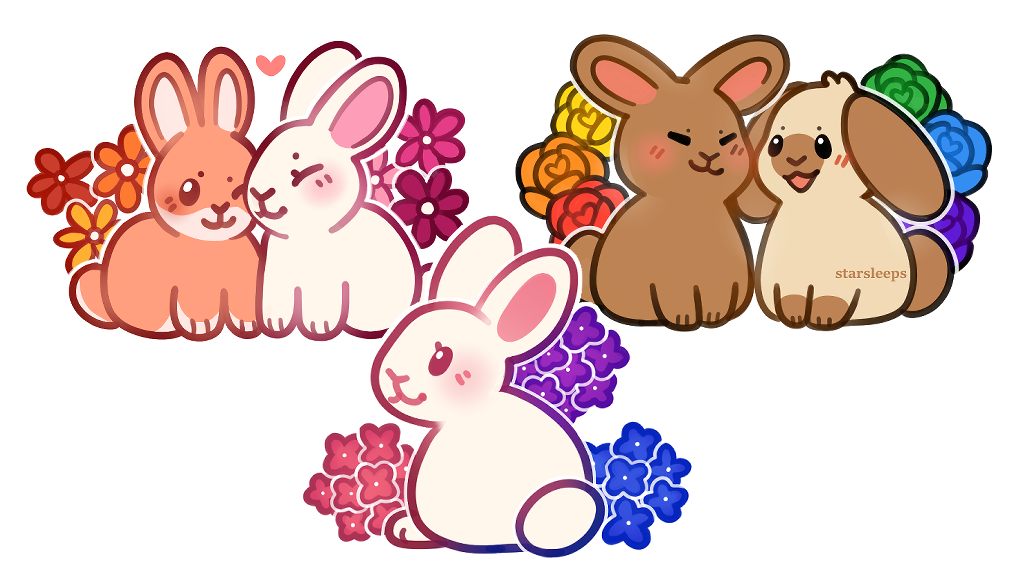 Pride Bunnies! Enamel Pins