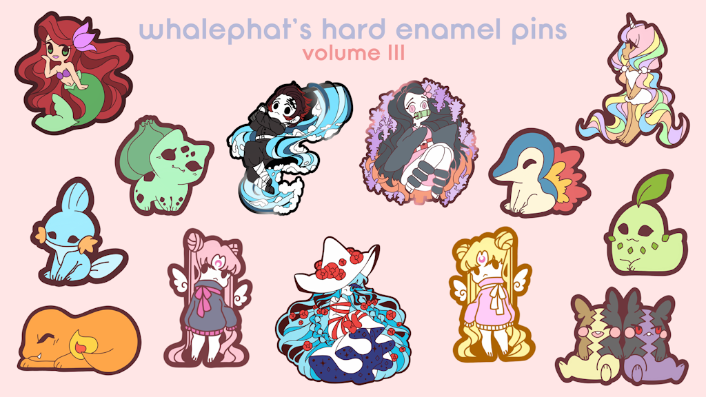 Whalephat's Hard Enamel Pins Vol. III