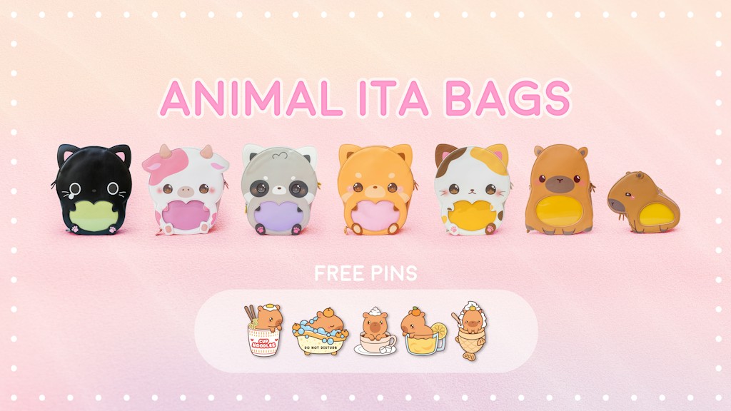 Cute Animal Ita Bags & Pins