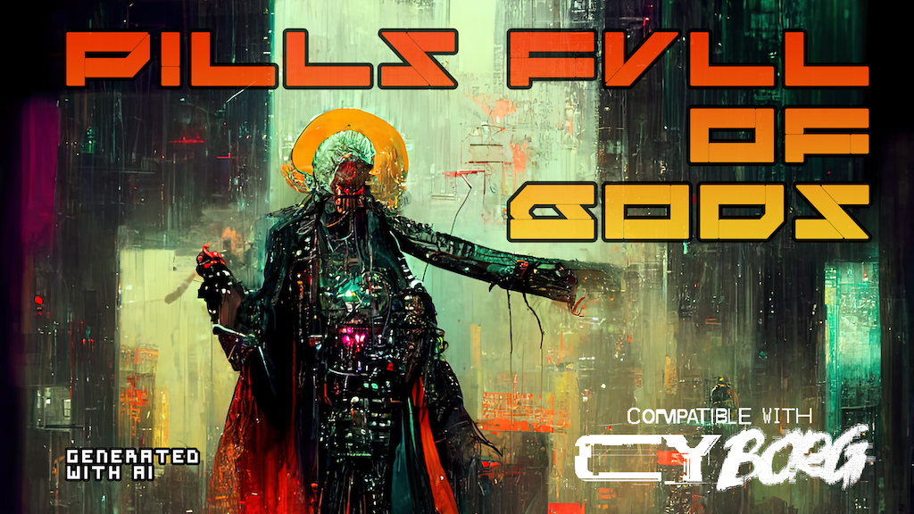 P!LLS FVLL of GODS | A CY_BORG zine /made with AI/