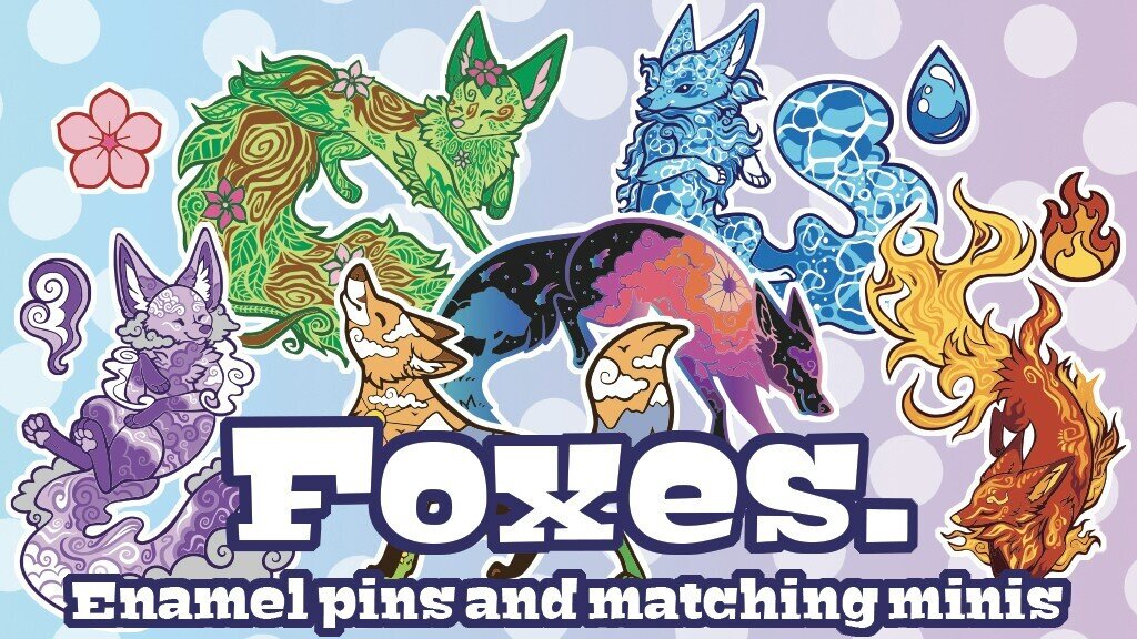 Foxes - Enamel Pins and Matching Minis