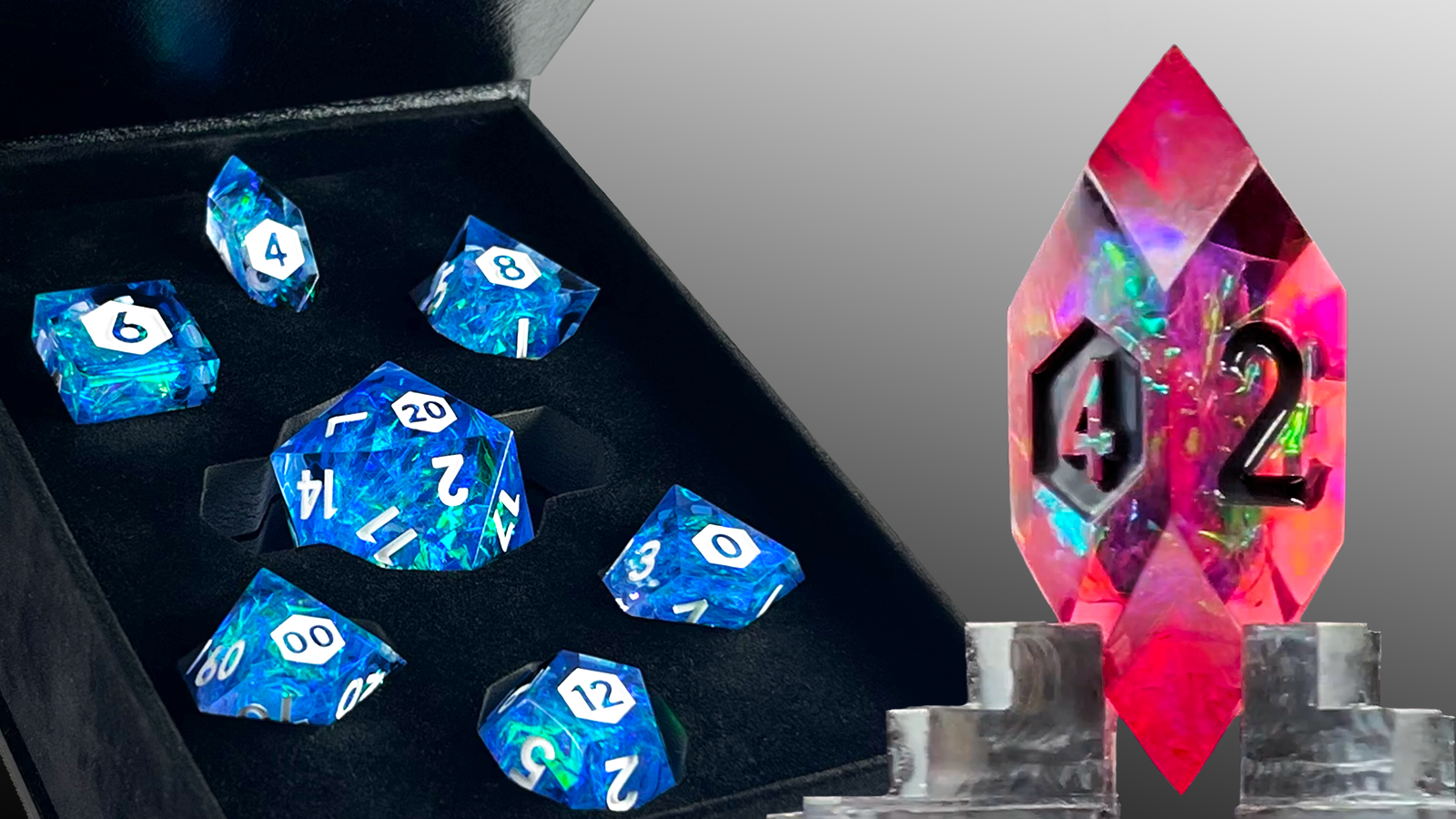 Flying Horseduck Dice Sets w/ New d4 and Optimized Numbering!