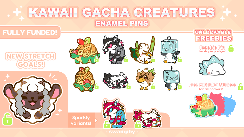 ★ Kawaii Gacha Creatures Enamel Pin Collection ★