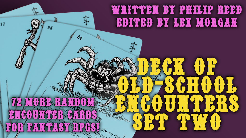 Deck of Old-School Encounters Set Two, OSR Fantasy RPG Cards