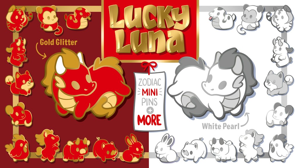 Lucky Luna: Mini Zodiac Pins