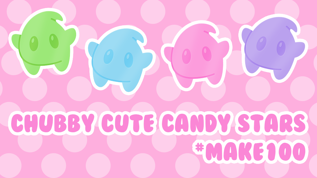 ♡ Make 100 - Chubby Cute Candy Stars Enamel Pins ♡