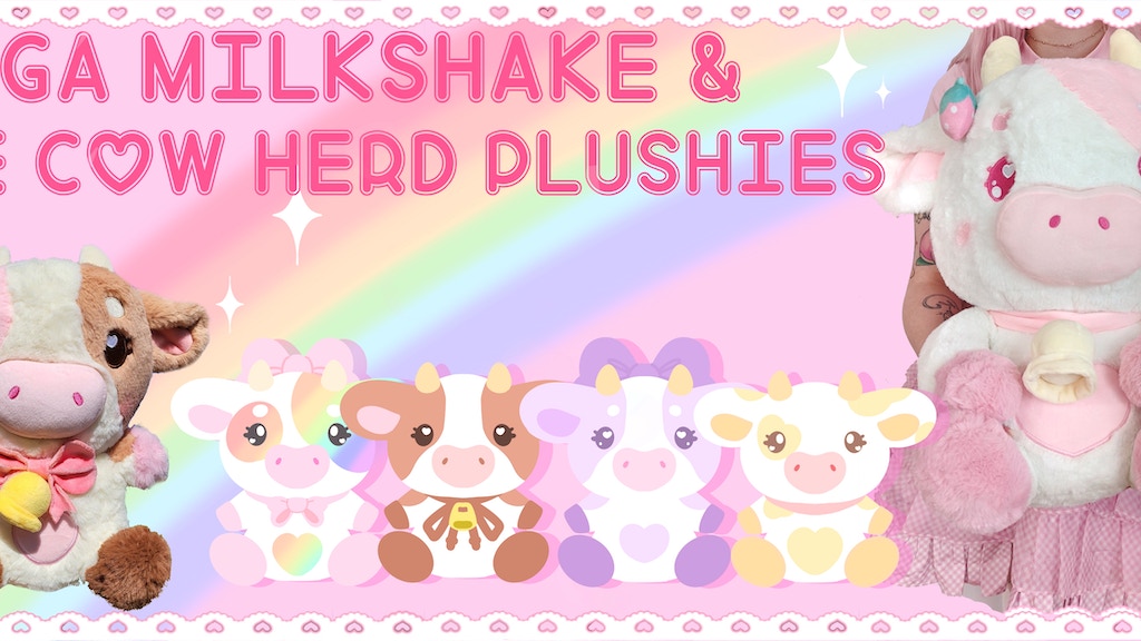 Mega Milkshake and the Cow herd plushies