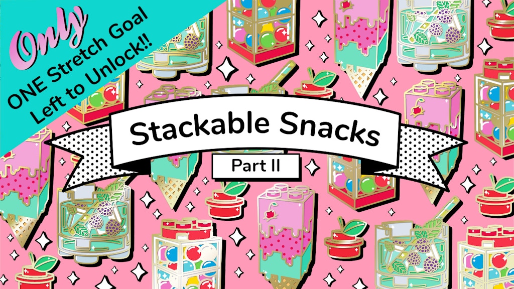 Stackable Snacks II - Hard Enamel Pins Shaped Like Lego Food