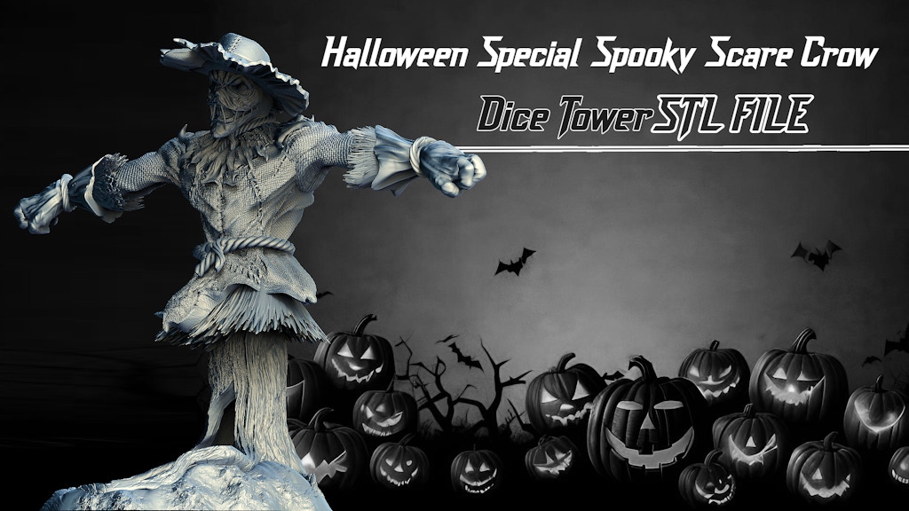 Halloween Special Spooky Scare Crow Dice Tower - STL File