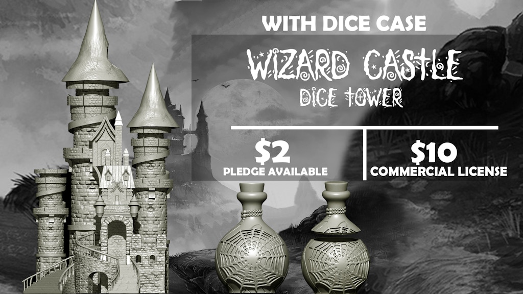 Wizard Castle - Witchcraft Fantasy Dice Tower STL File