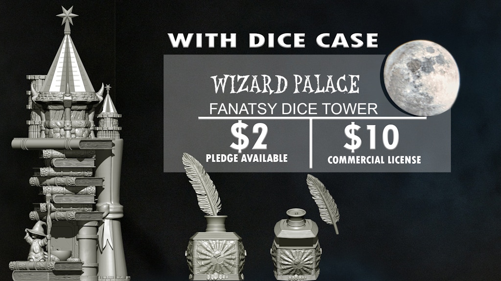 New Year Special - Wizard Palace Fantasy Dice Tower STL File
