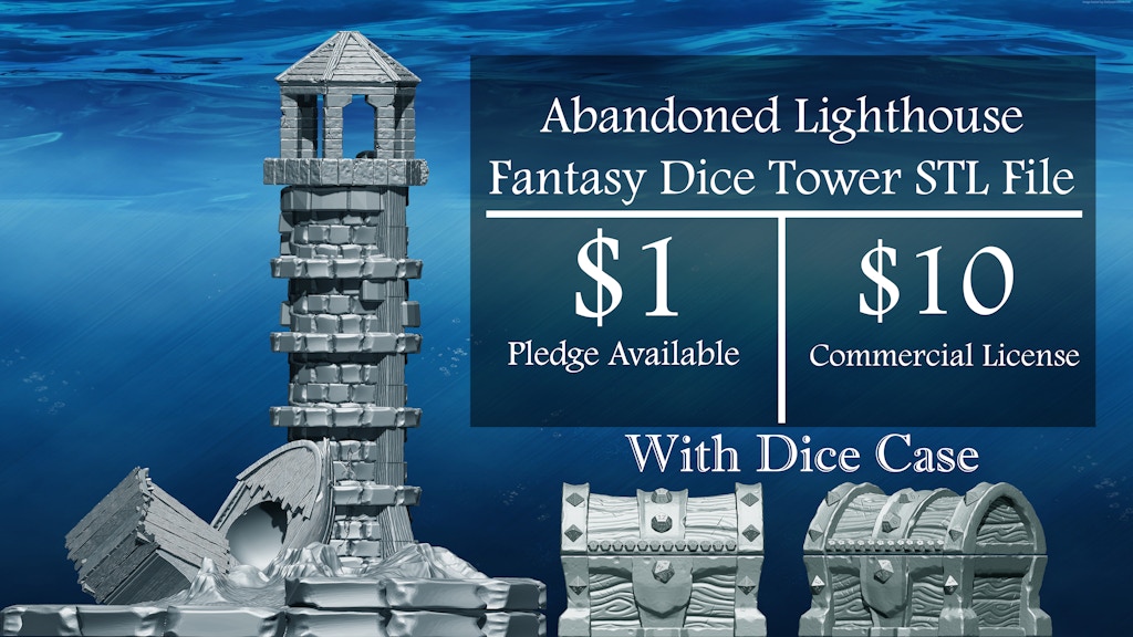 Abandoned Lighthouse - Fantasy Dice Tower STL File