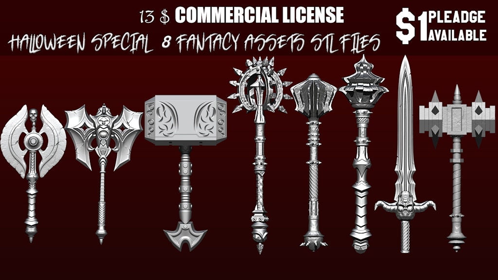 Halloween Special: Unique Fantasy Tabletop Assets - 3D STLs