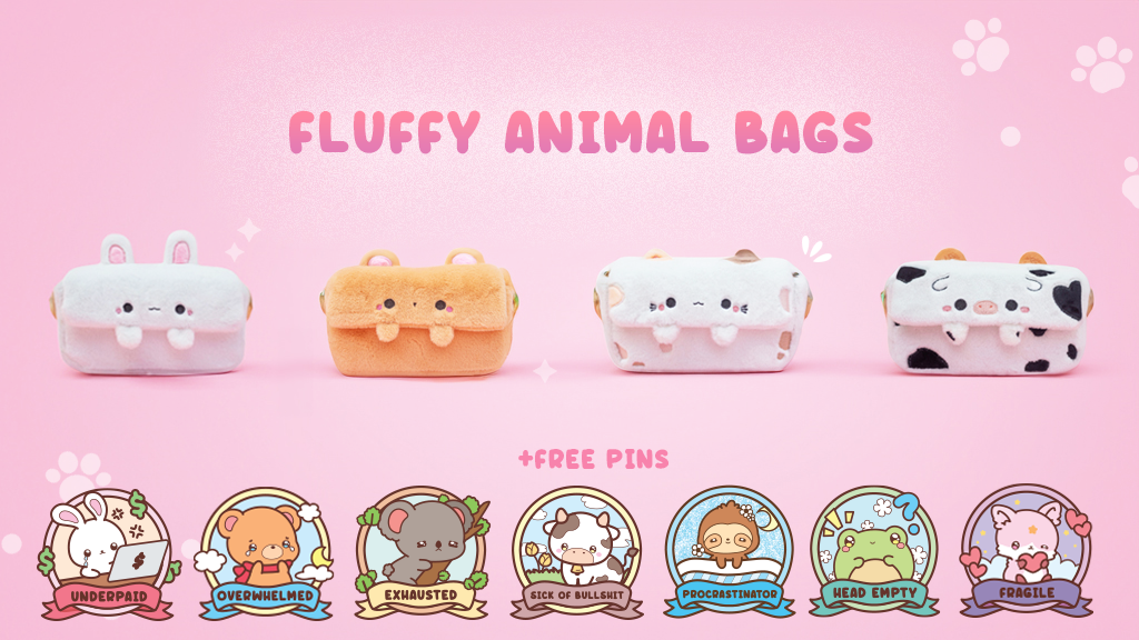 ❤ Fluffy Animal Crossbody Bags ❤