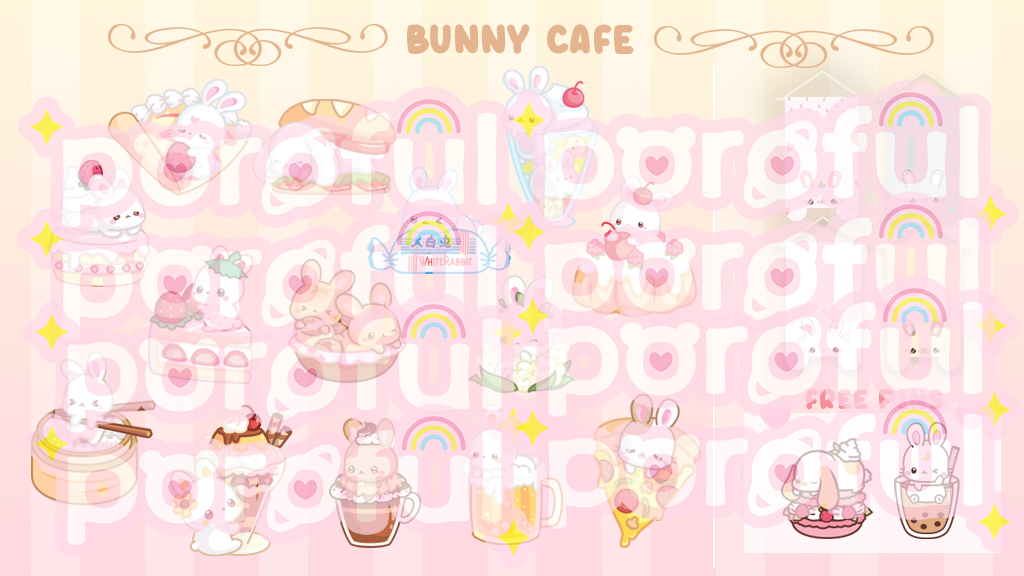 Bunny Cafe & Sweets Enamel Pin