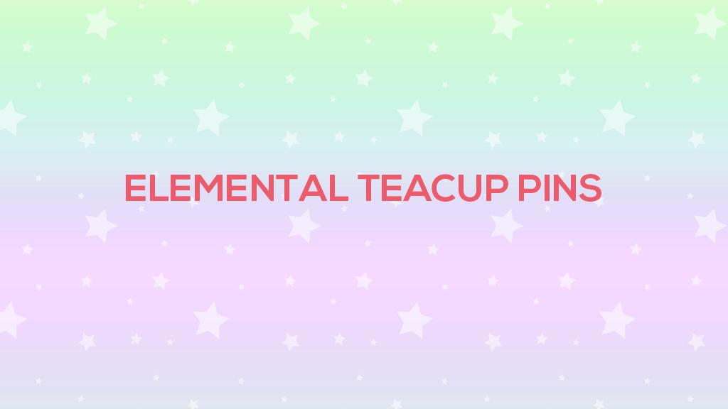 Elemental Teacup Enamel Pins