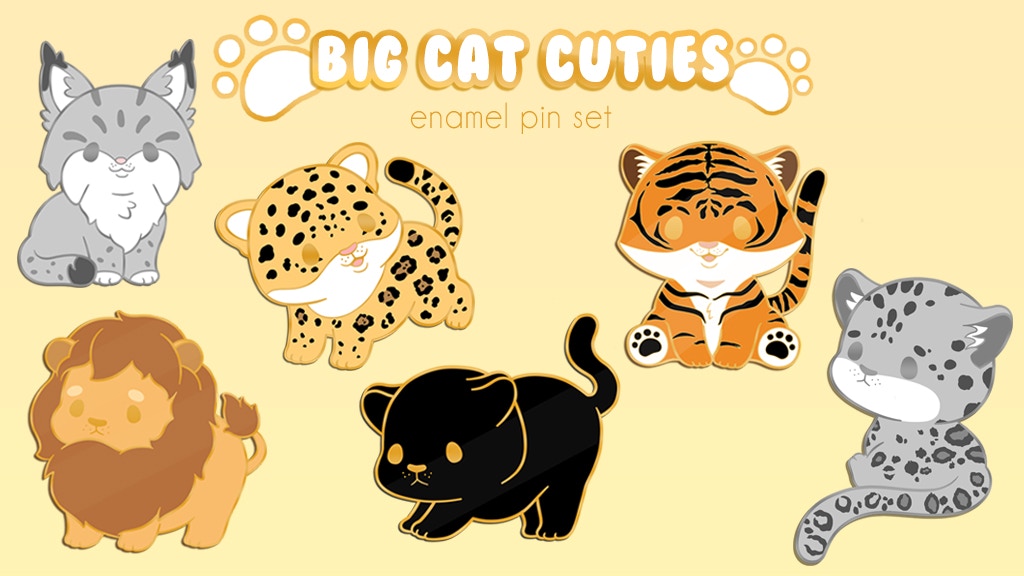 Big Cat Cuties Enamel Pins