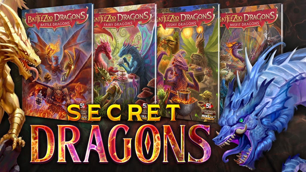 Battlezoo Secret Dragons: Epic New Dragons for 5E and PF2