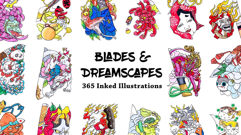 Blades & Dreamscapes: 365 Inked Illustrations