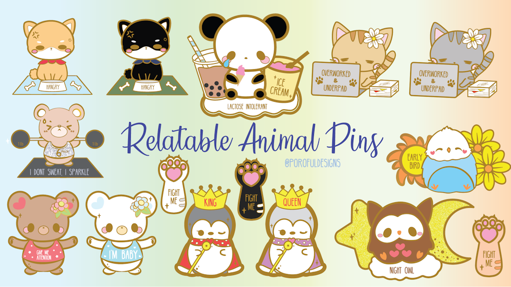 Relatable Animal Pins